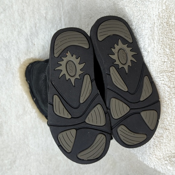 Ugg Shearling Classic Boot Tassels Womens 6 Black Suede Shoes glitter 8 - Picture 15 of 16